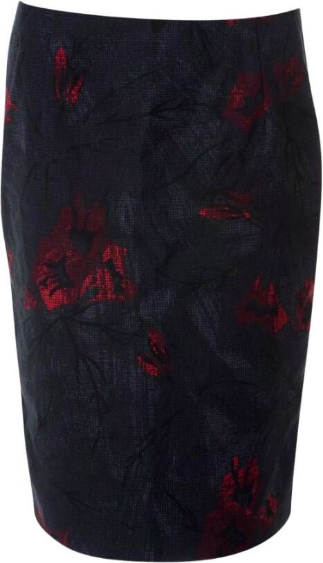 Marc Jacobs Pre-owned Dark Floral Motif Skirt Zwart Dames