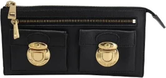 Marc Jacobs Pre-owned Leather clutches Zwart Dames