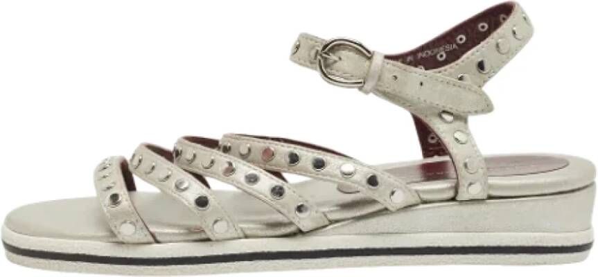 Marc Jacobs Pre-owned Leather sandals Grijs Dames