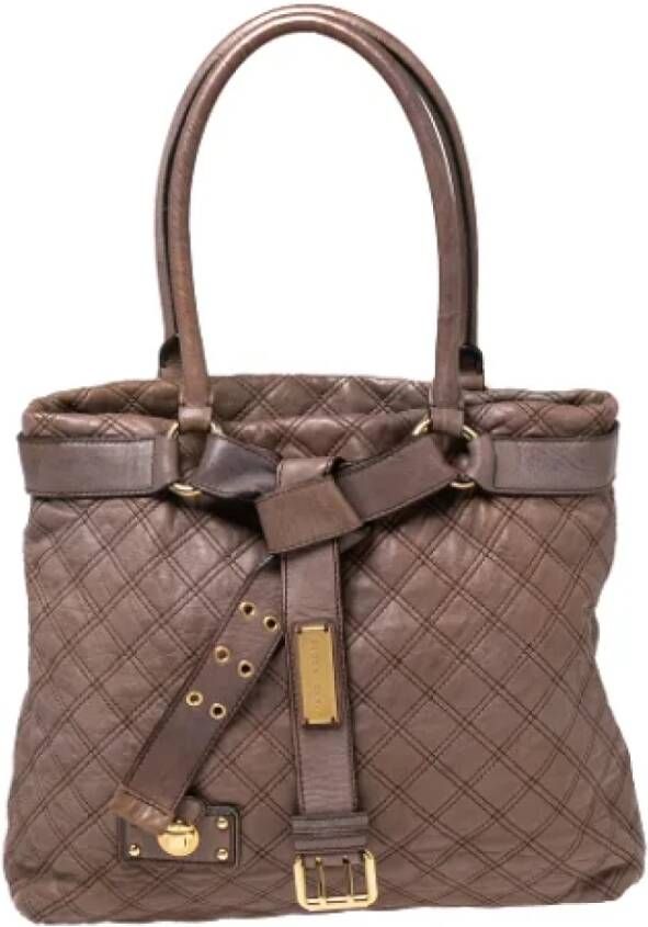 Marc Jacobs Pre-owned Leather totes Bruin Dames