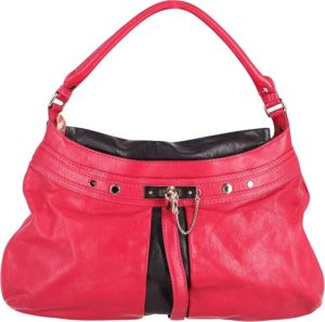 Marc Jacobs Pre-owned Marc Jacobs Lock it Up Camille Handbag in Dark Pink Leather Roze Dames