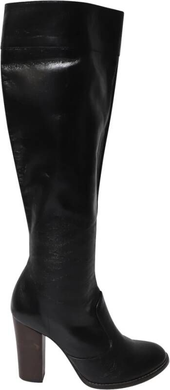 Marc Jacobs Pre-owned Marc Jacobs Marc Loves the Boot Knee-high boots in Black Leather Zwart Dames