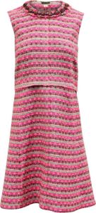 Marc Jacobs Pre-owned Marc Jacobs Striped Sleeveless Shift Dress in Pink Acrylic Roze Dames