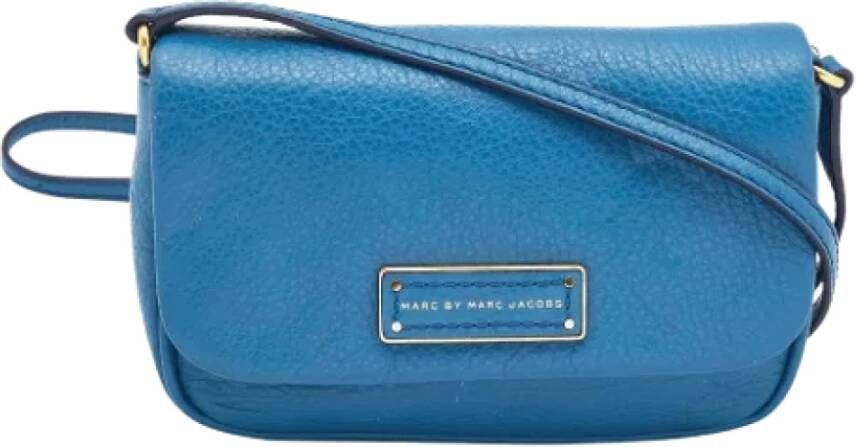 Marc Jacobs Pre-owned Leather crossbody-bags Blauw Dames