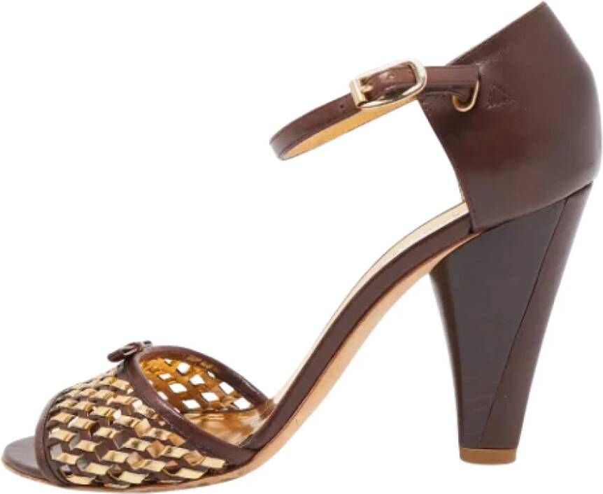 Marc Jacobs Pre-owned Leather sandals Bruin Dames