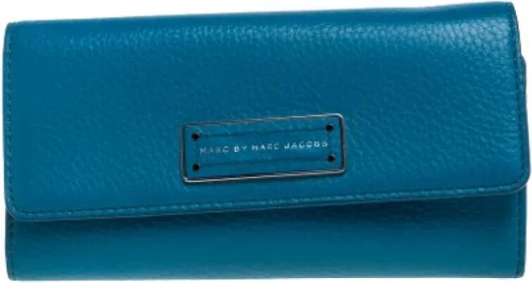 Marc Jacobs Pre-owned Leather wallets Blauw Dames