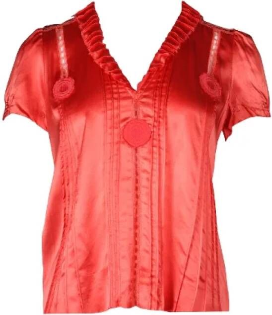 Marc Jacobs Pre-owned Silk tops Rood Dames