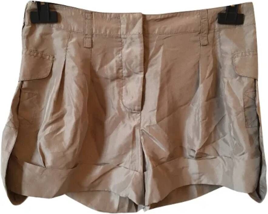 Marc Jacobs Pre-owned Silk bottoms Beige Dames