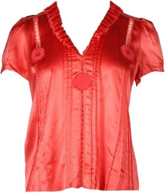 Marc Jacobs Pre-owned Silk tops Oranje Dames