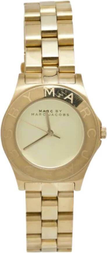 Marc Jacobs Pre-owned Stainless Steel watches Yellow Dames