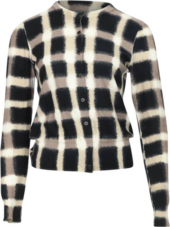 Marc Jacobs Pre-owned Sweater plaid bedrukt vest in katoen Zwart Dames