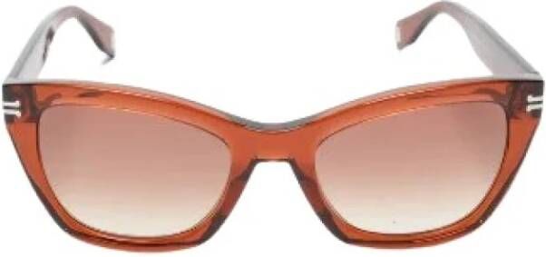 Marc Jacobs Pre-owned Voldoende plastic sungles Bruin Dames