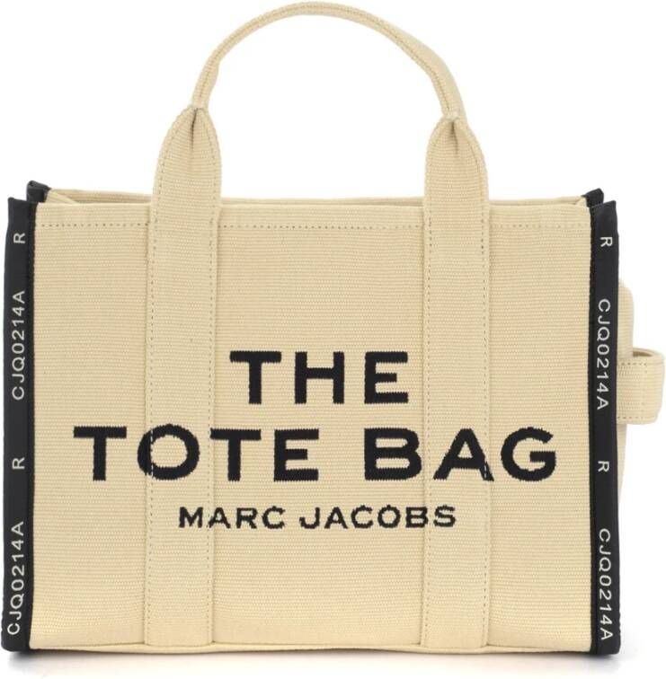 Marc Jacobs Jacquard Medium Tote Bag in zandkleur Beige Dames