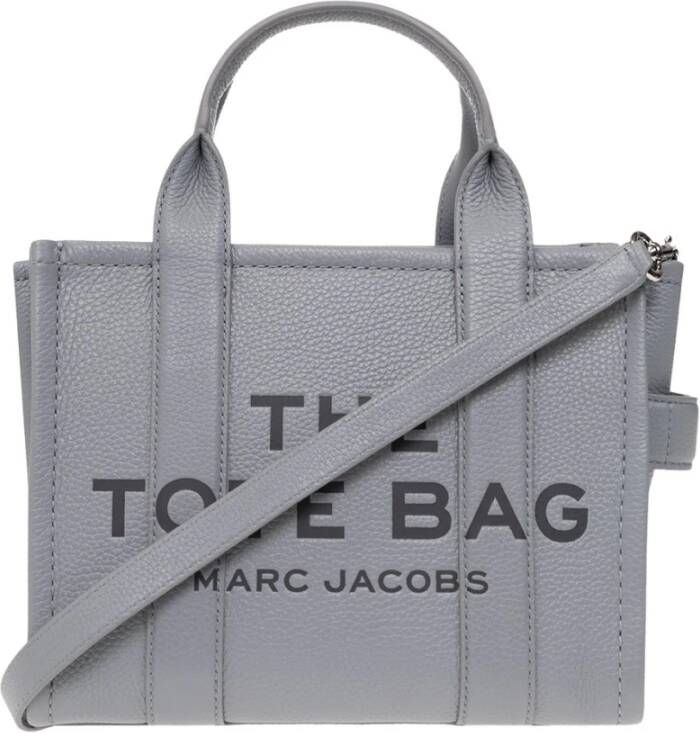 Marc Jacobs Pearl Gray Leren Mini Tote Tas Gray Dames