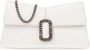 Marc Jacobs Convertible Leren Clutch Tas met Ketting Logo Plaque White Dames - Thumbnail 1