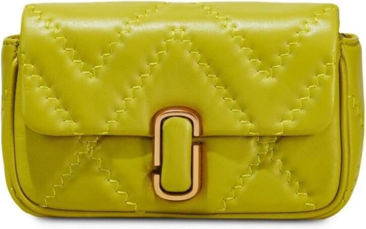 Marc Jacobs Crossbody bags The Quilted Leather J Marc Mini Shoulder Bag in yellow