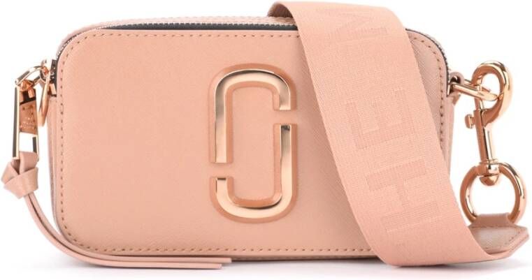 Marc Jacobs Snapshot Small Camera Bag schoudertas in poederroze saffianoleer Pink Dames
