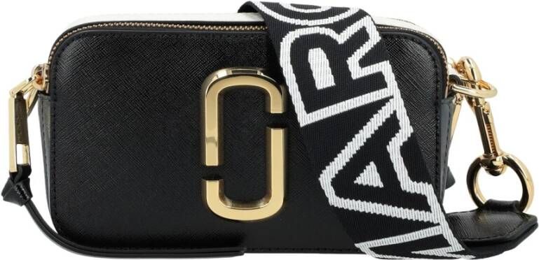 Marc Jacobs Snapshot Camera Tas. Zwart Leer Zilveren Hardware Black Dames
