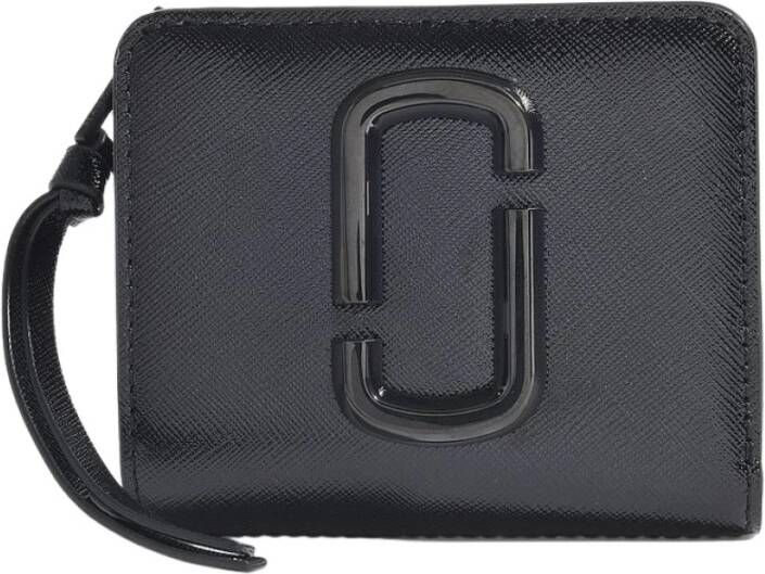 Marc Jacobs Snapshot DTM Mini Compact -portemonnee in zwart leer Zwart Dames