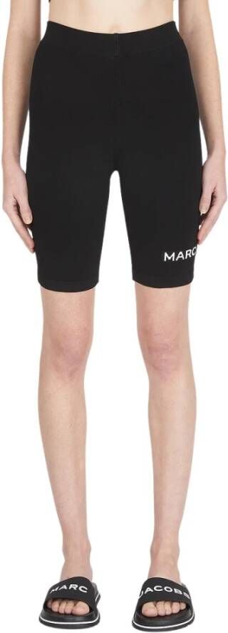 Marc Jacobs Speelse Logo Print Sport Shorts Black Dames