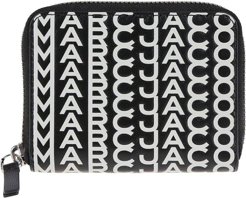 Marc Jacobs Stijlvolle Zip Around Wallet voor Georganiseerde Kaarten en Geld Zwart Dames