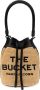 Marc Jacobs Strooien Bucket Tas met Logo Borduursel Beige Dames - Thumbnail 1