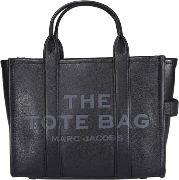 Marc Jacobs The Leather Medium Tote Tas Zwart Dames