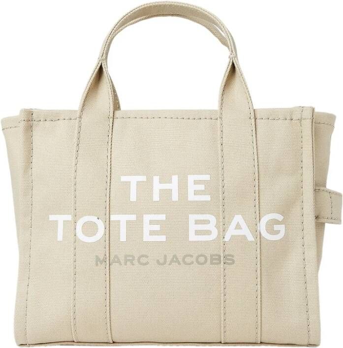 Marc Jacobs Kleine Tote Shoppingtas Katoen Logo Beige Dames