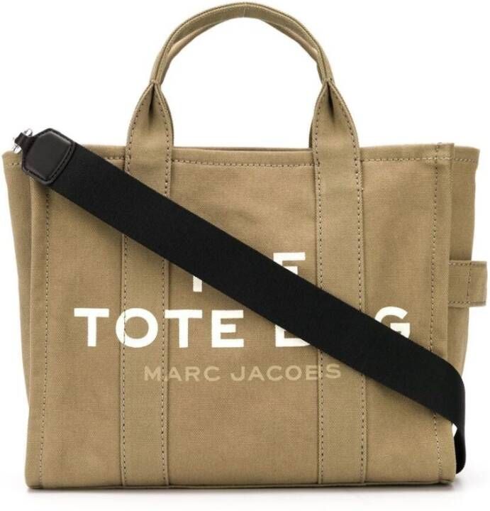 Marc Jacobs Groene Canvas Kleine Reiziger Tote Tas Green Dames - Foto 3