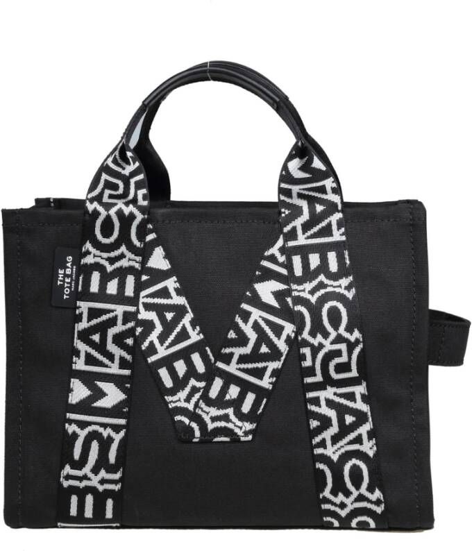 Marc Jacobs Zwarte canvas tas met monogramdetails Black Dames