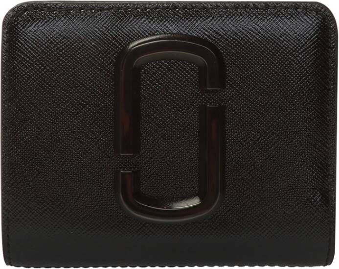 Marc Jacobs Snapshot DTM Mini Compact -portemonnee in zwart leer Zwart Dames