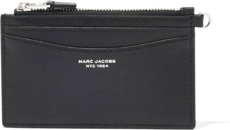 Marc Jacobs Smalle Leren Portemonnees Kaarthouders Black Dames