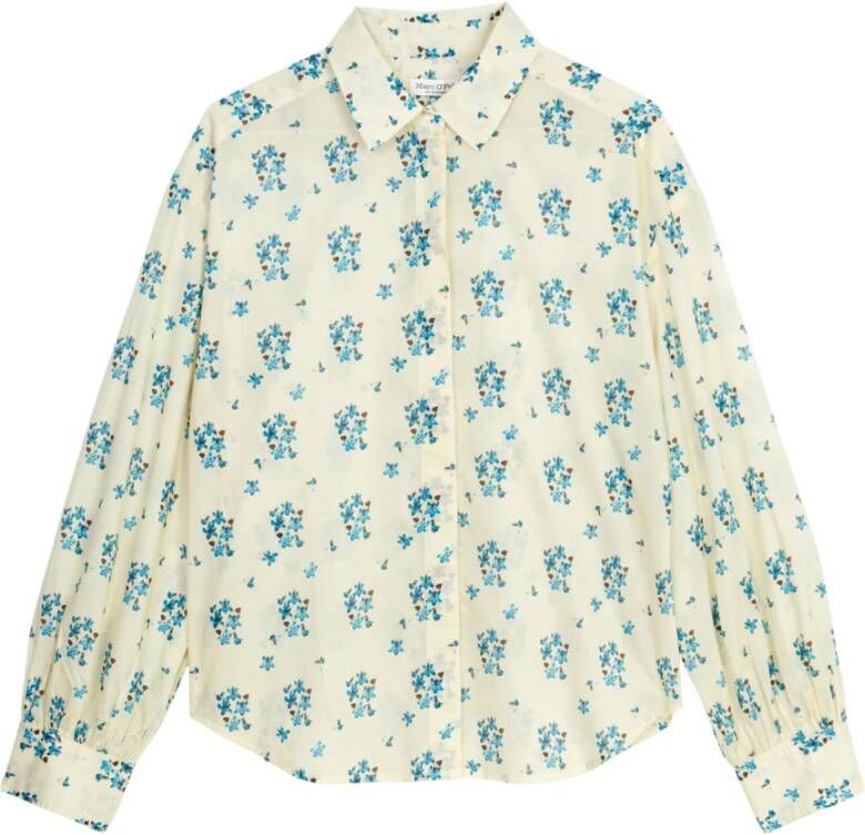 Marc O'Polo All-over print blouse straight fit Beige Dames