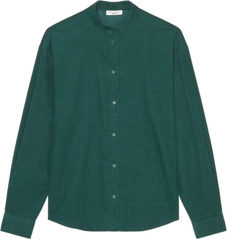 Marc O'Polo Baby ribfluwelen blouse normaal Groen Dames