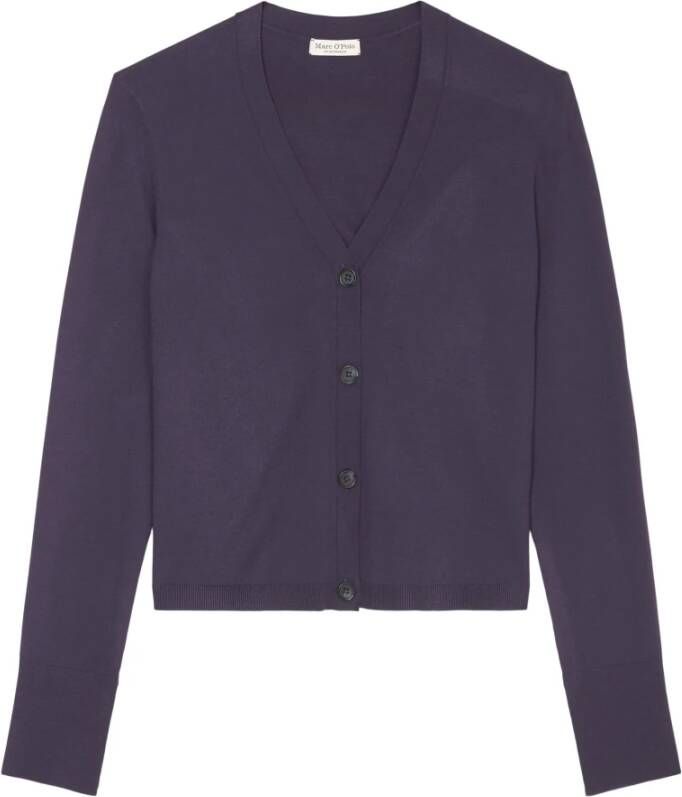 Marc O'Polo Fijngebreide cardigan slim Purple Dames