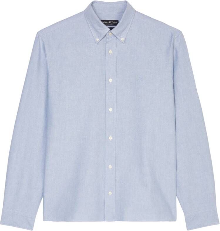 Marc O'Polo Overhemd met lange mouwen Button down collar long sleeves round hem met een stijlvol logoborduursel op borsthoogte