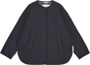 Marc O'Polo Collarless oversized quilted jacket Zwart Dames