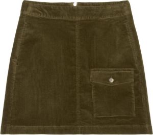 Marc O'Polo Corduroy skirt with a patch pocket Groen