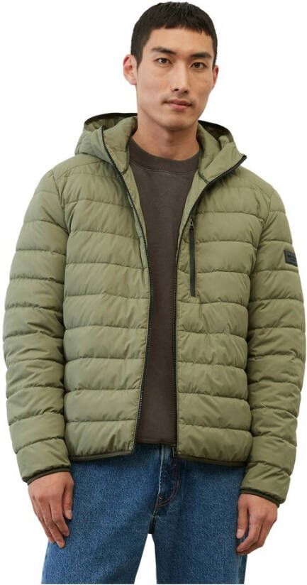 Marc O'Polo Hooded quilted jacket Groen Heren