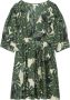 Marc O'Polo Kurzes AOP-Kleid mit Volumenärmeln Groen Dames - Thumbnail 2