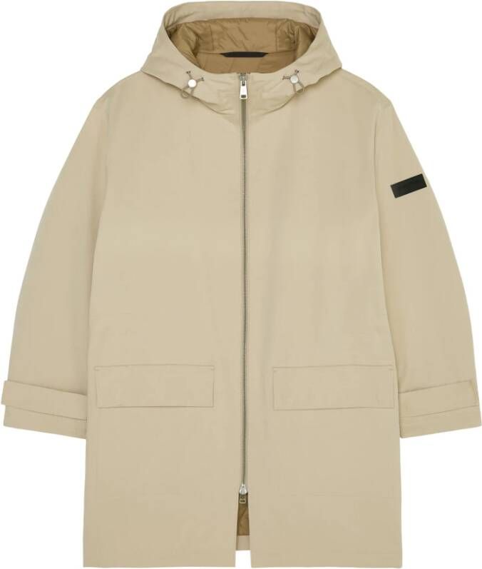 Marc O'Polo Licht gewatteerde utility parka met capuchon Beige Heren