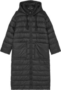 Marc O'Polo Lightweight quilted coat with a detachable hood regular fit Zwart Dames