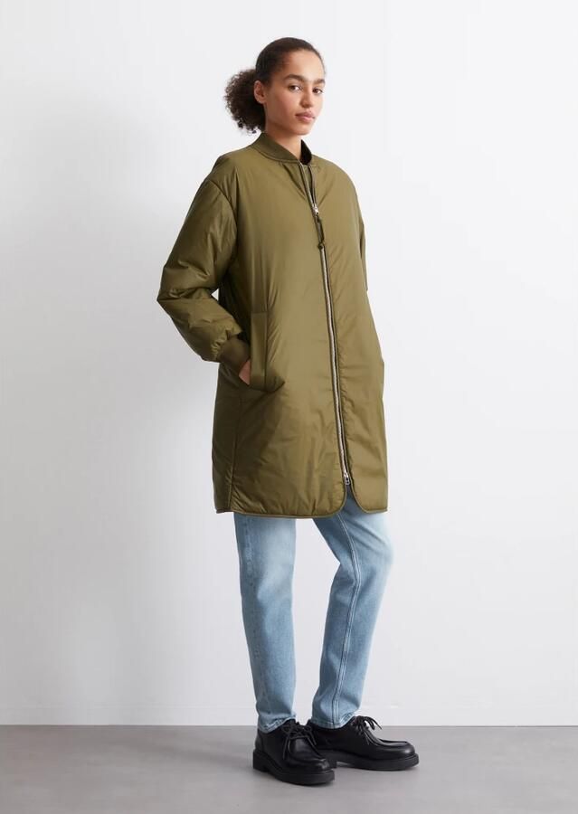 Marc O'Polo Aviator-stijl reguliere lange blouson Brown Dames - Foto 4