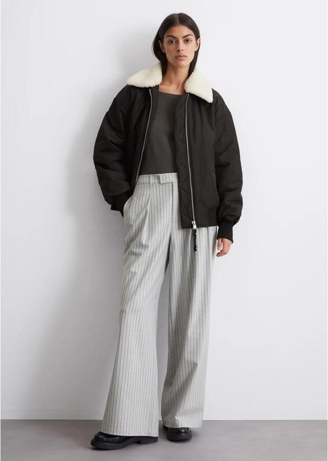 Marc O'Polo DENIM Blouson met afneembare kraag in teddypluche kwaliteit