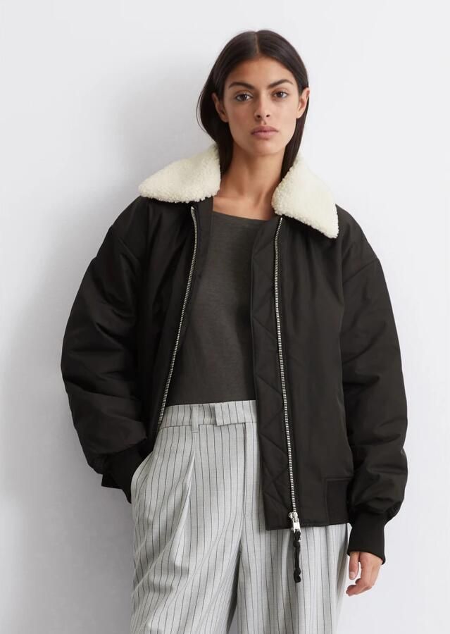 Marc O'Polo DENIM Blouson met afneembare kraag in teddypluche kwaliteit - Foto 4