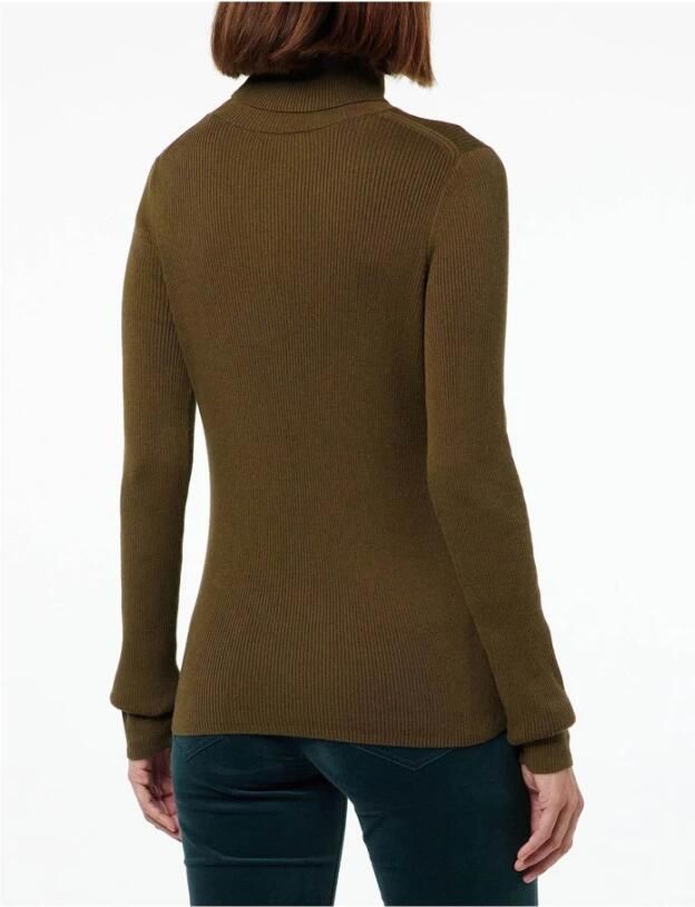Marc O'Polo Geribbelde Longsleeve Trui Green Dames - Foto 3