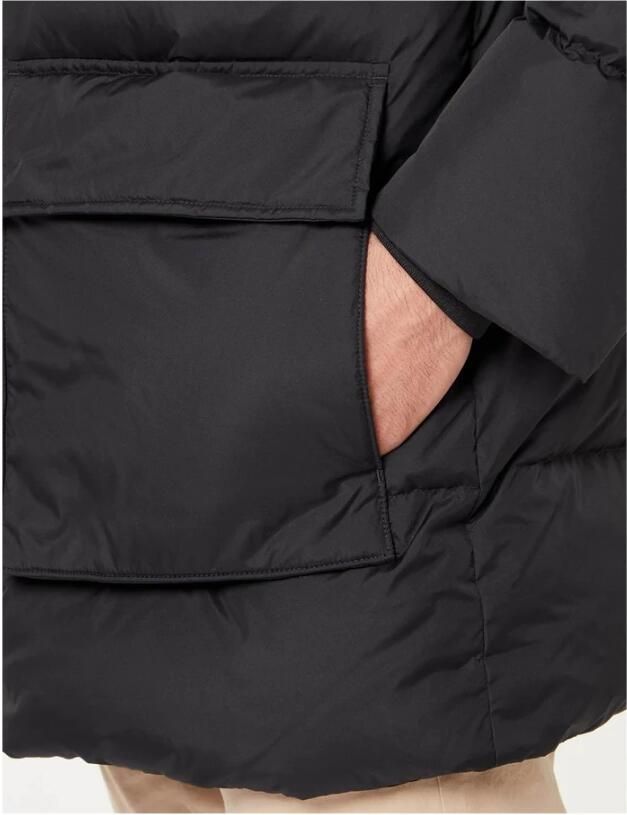 Marc O'Polo Gewatteerde jas met capuchon Black Heren