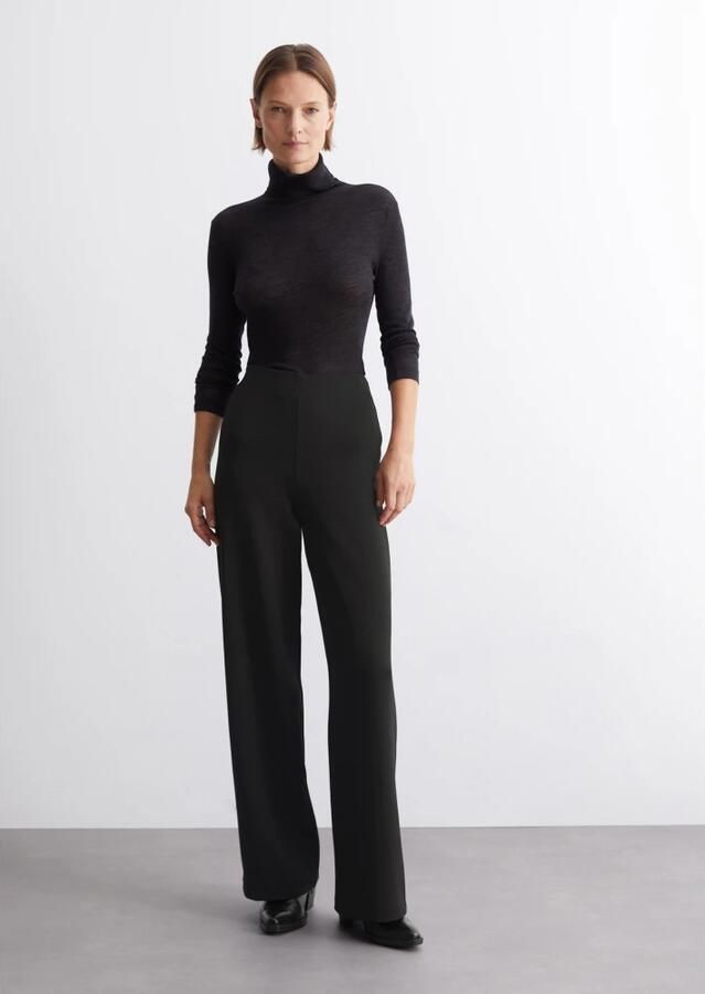 Marc O'Polo Jersey broek recht Black Dames - Foto 4