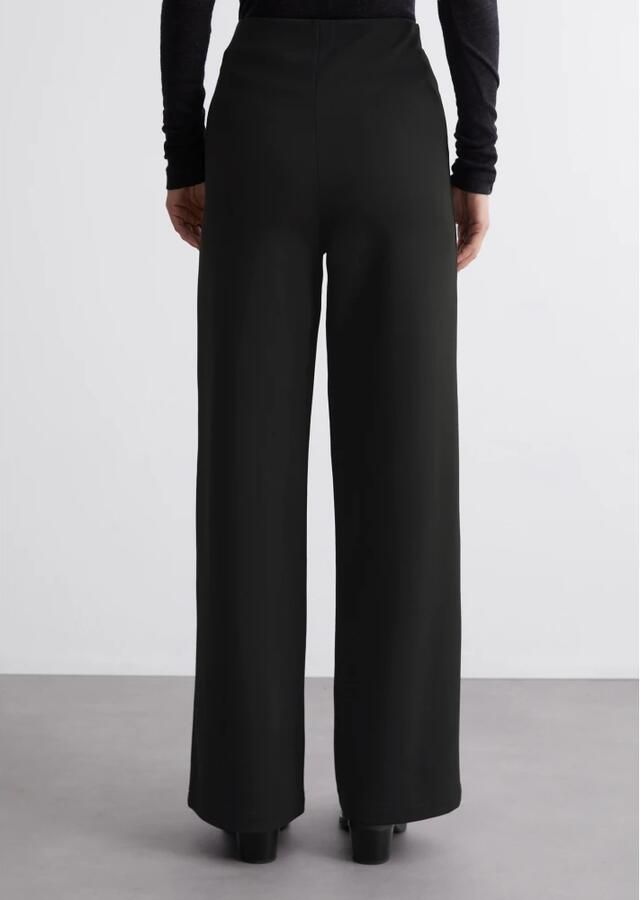 Marc O'Polo Jersey broek recht Black Dames
