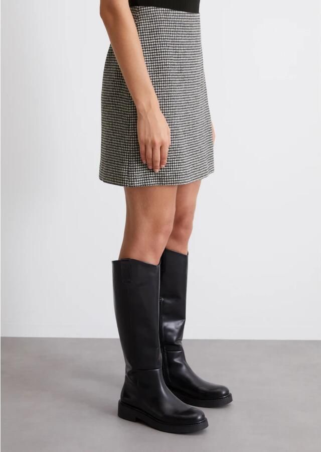 Marc O'Polo Minirok van wolmix met ritssluiting - Foto 2